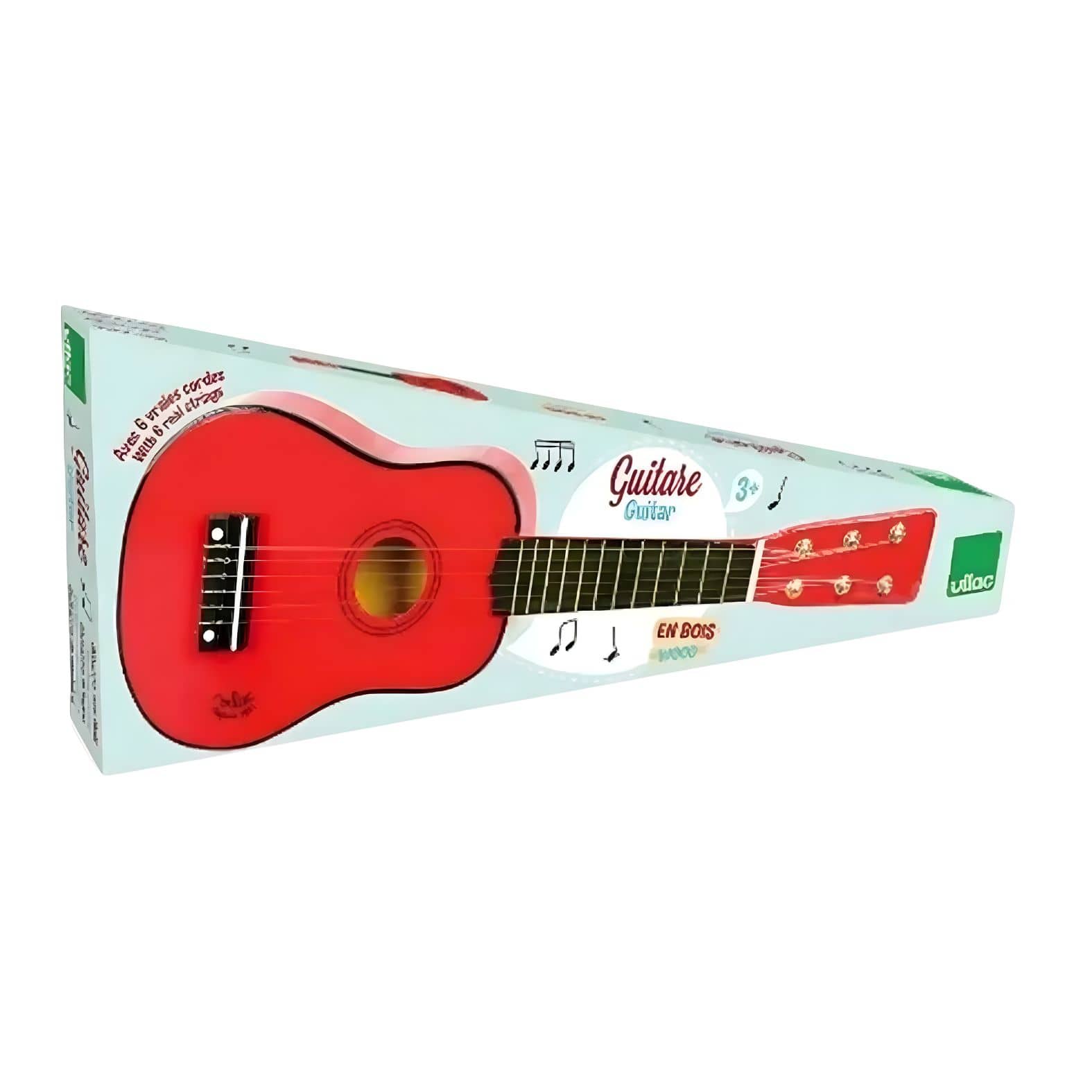 Guitarra Vermelha de Madeira ( Imagem 2 de 4 ) - Preview