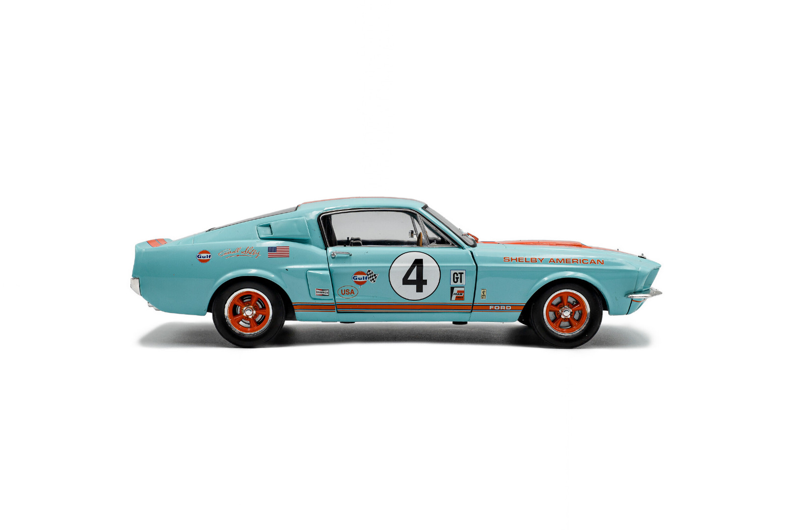 Solido Ford Mustang Shelby GT500 #4 Gulf Racing Tribute 1967 1:18 ( Imagem 3 de 4 ) - Preview
