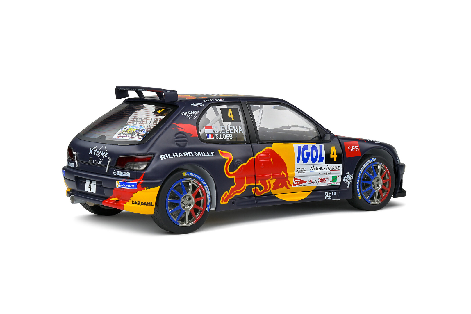 Solido Peugeot 306 Maxi Rallye du Mont Blanc - 2021 - #4 Loeb / Elena 1:18 ( Imagem 3 de 4 ) - Preview