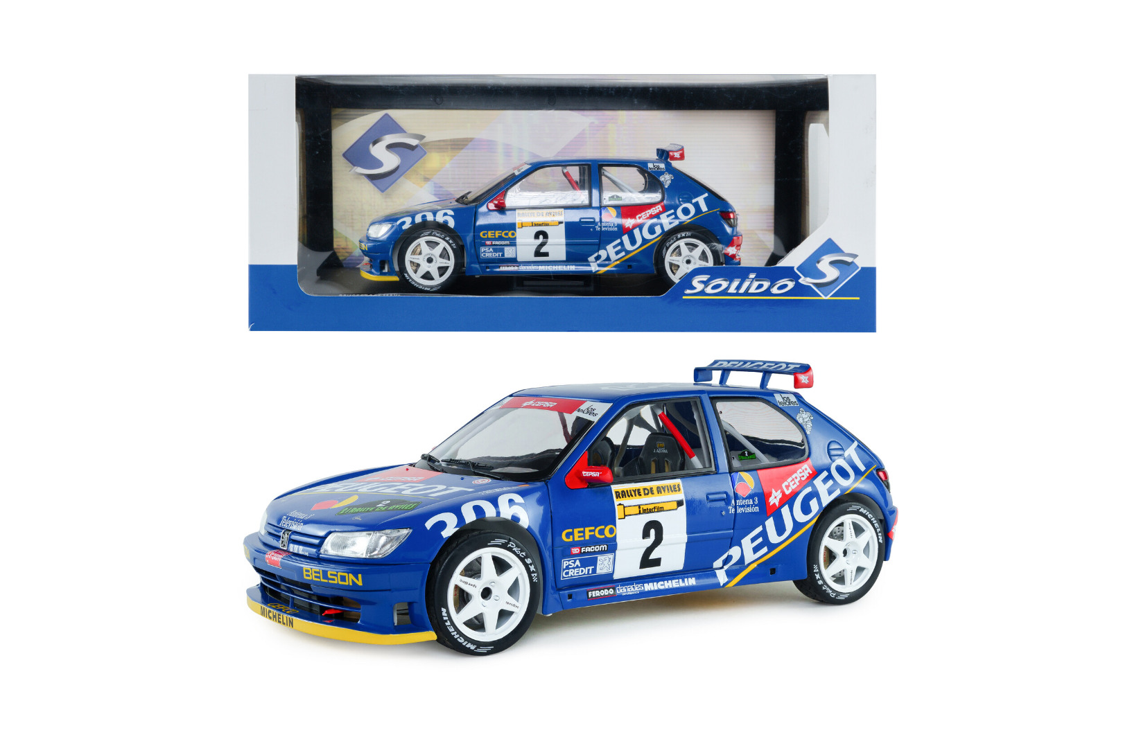 Solido Peugeot 306 Maxi Rallye de Avilès - 1997 - #2 Azcona/Billmaier 1:18 ( Imagem 3 de 3 ) - Preview
