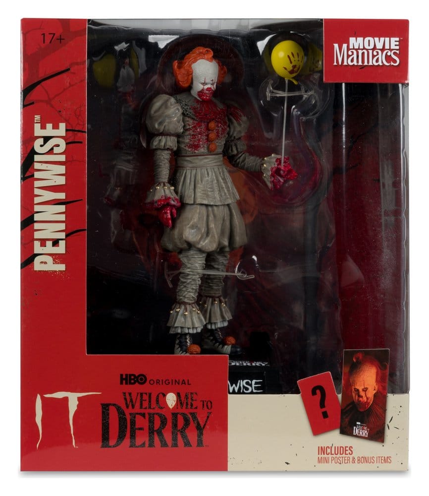 Welcome to the Derry Movie Maniacs Figure Pennywise (Bloody) 16 cm ( Imagem 4 de 4 ) - Preview