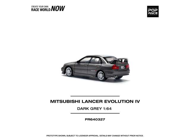 Pop Race Mitsubishi Lancer Evolution IV dark grey 1:64 ( Imagem 2 de 2 ) - Preview