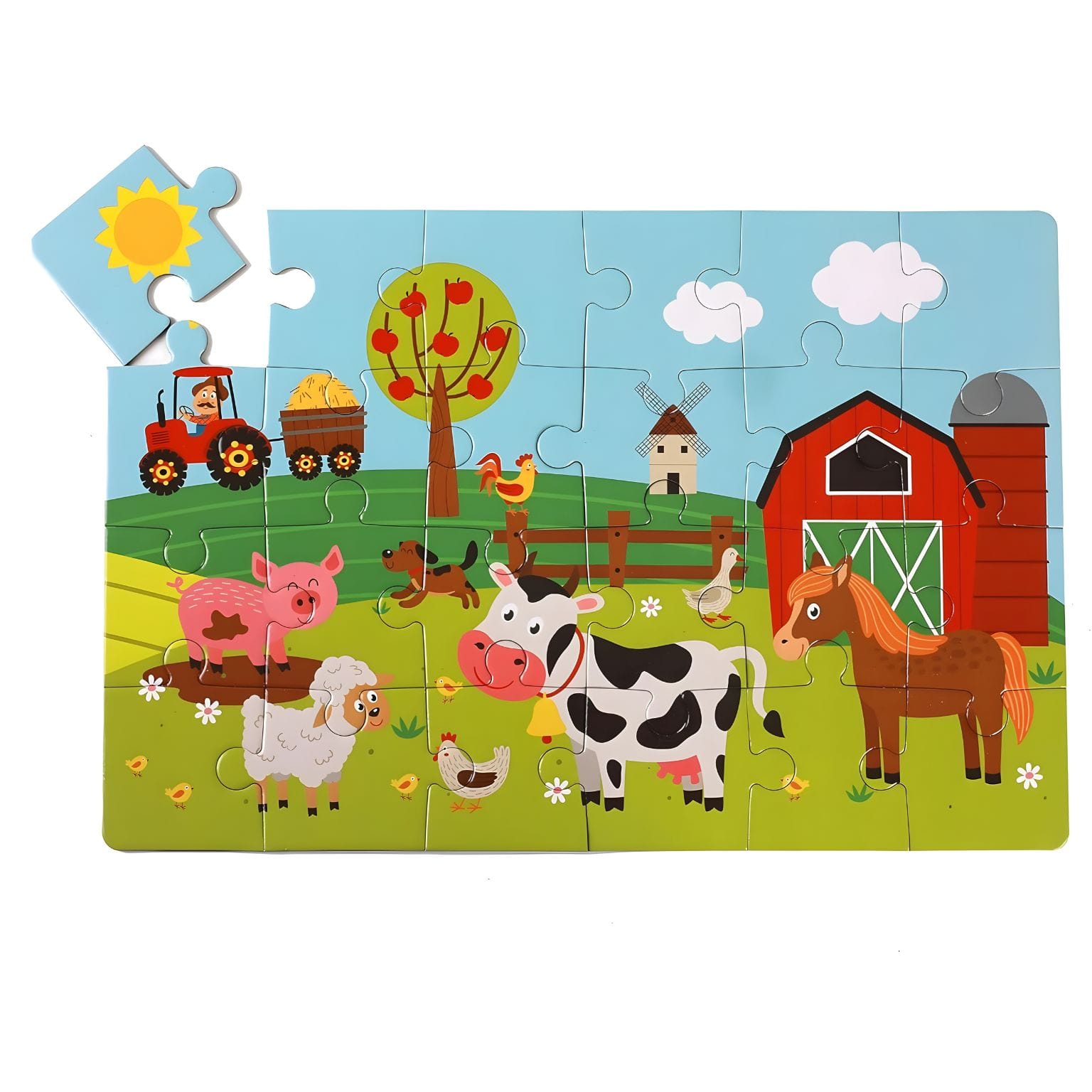 Puzzle Animais na Quinta com 24 pçs ( Imagem 3 de 4 ) - Preview