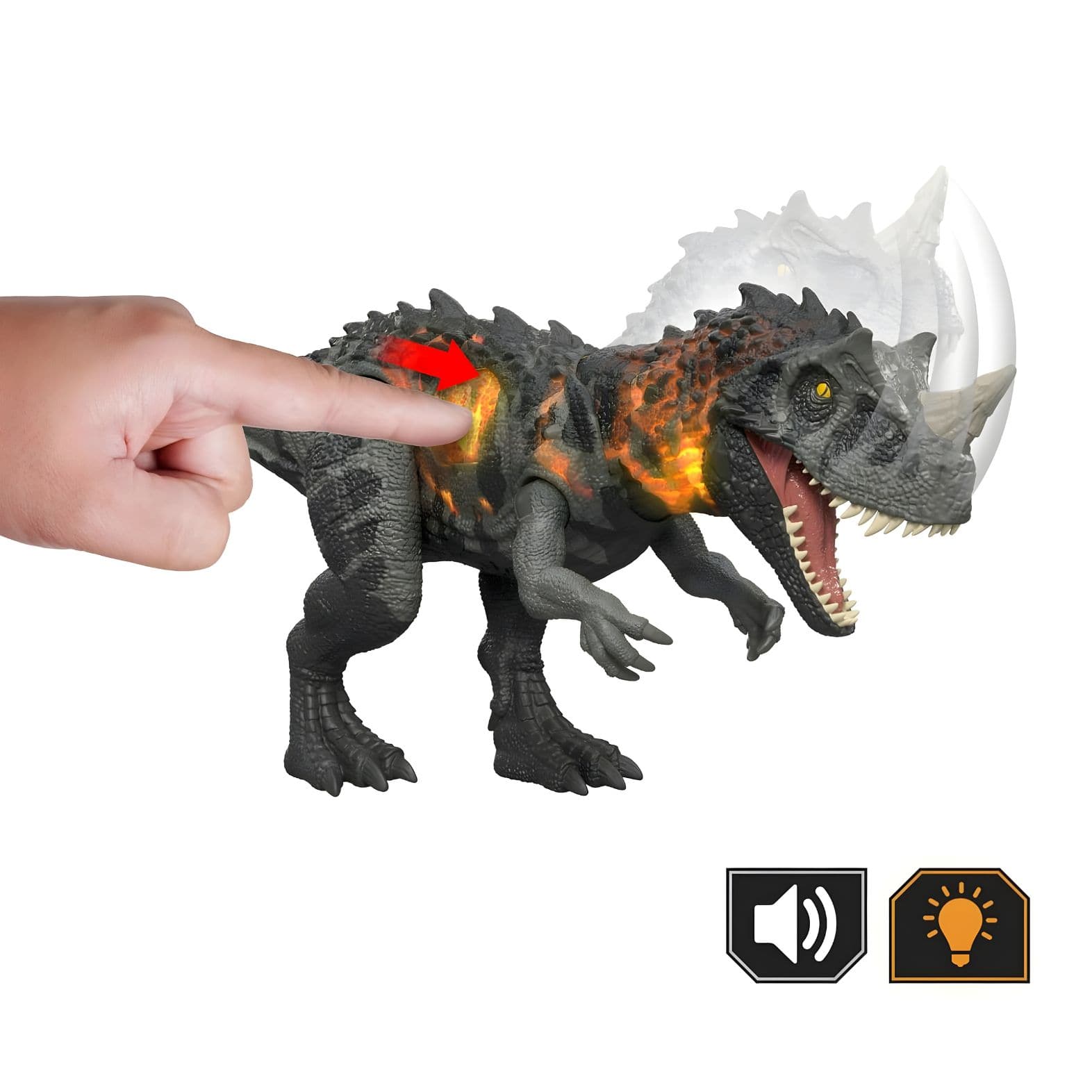 Dinossauro Jurassic World Wild Roar Ceratosaurus ( Imagem 4 de 4 ) - Preview