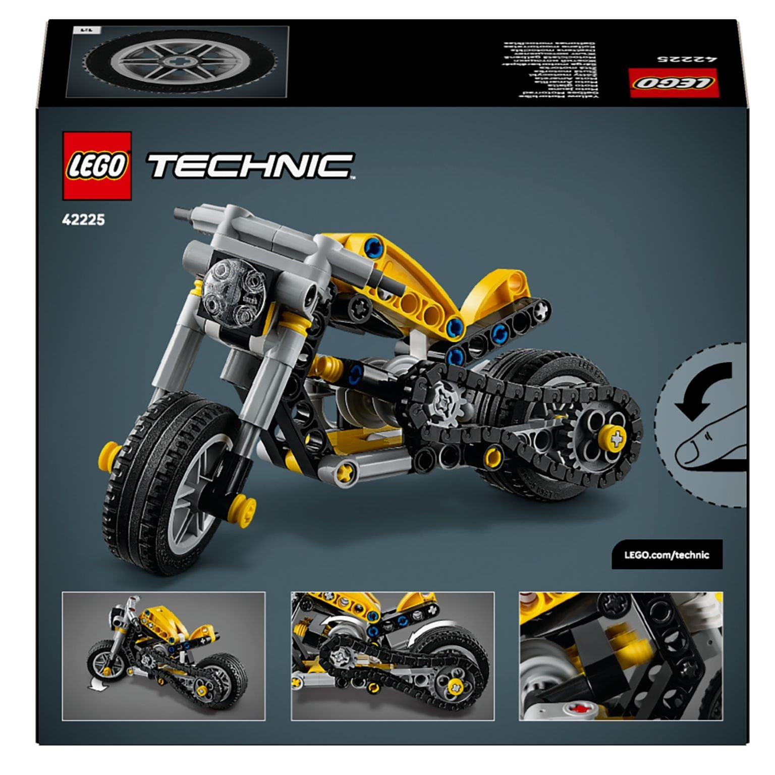 Lego Technic Motocicleta Amarela 42225 ( Imagem 4 de 4 ) - Preview