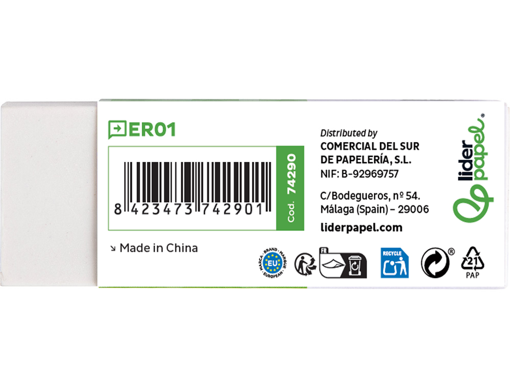 White Liderpapel Eraser ( Imagem 5 de 9 ) - Preview